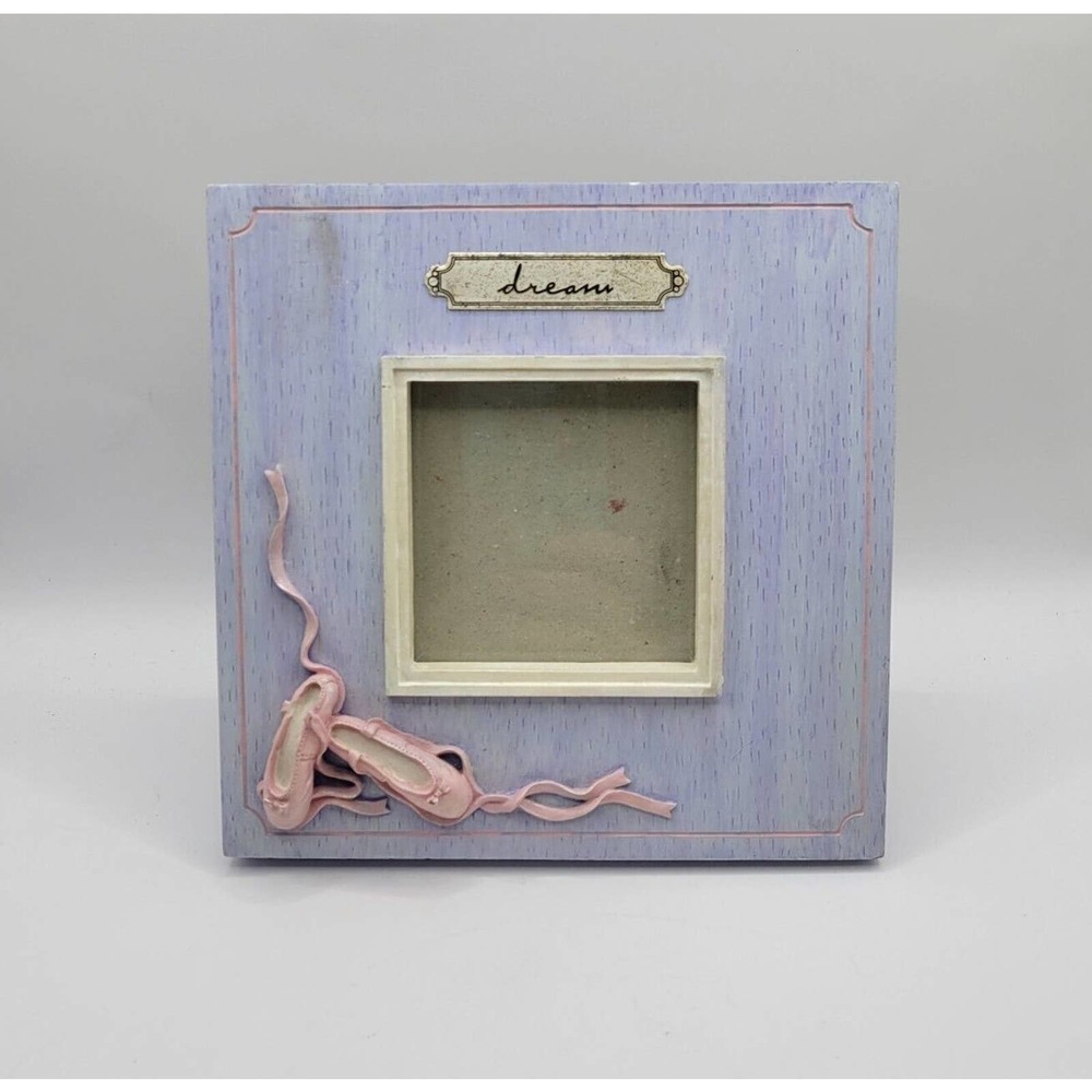 Russ Berrie "Dream" Ballet Ballerina Slippers Resin 3D Photo Picture Frame